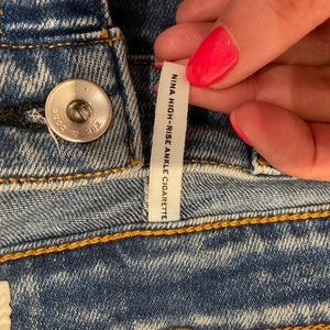 Rag & Bone Nina high rise ankle cigarette Jean size 27